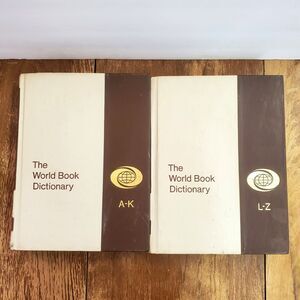 The World Book Dictionary 2 Volume Set A-K L-Z 1973 Barnhart Illustrated Good